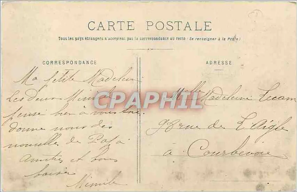 Nancy - A Place de la Carrière — Maison des Magasins Réunis, editora, Nancy - Verso