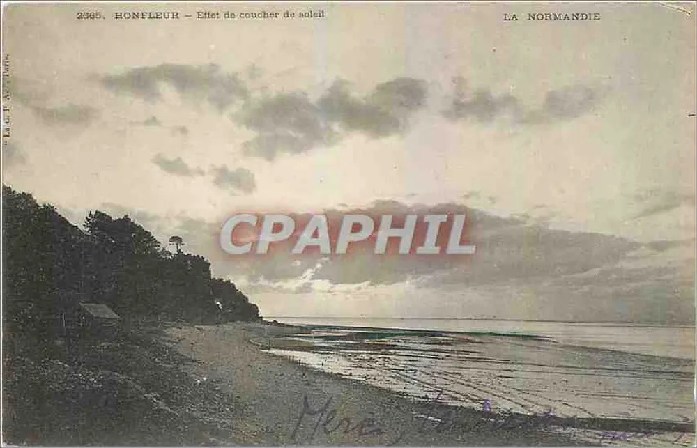 Honfleur — Efeito do pôr do sol — A L.T.P. N° 2865 - Frente