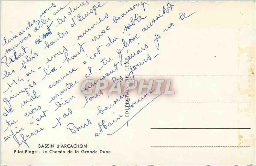 Bassin d'Arcachon — Pilat-Plage, Der Weg der großen Düne — Verlag nicht sichtbar - Rückseite