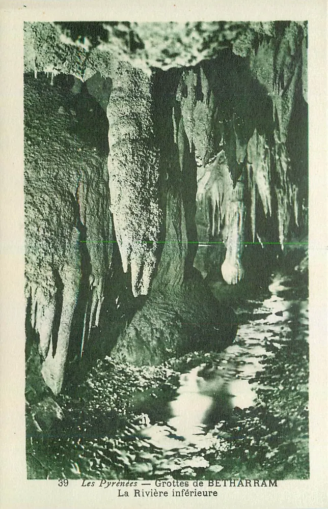Les Pyrénées — Grottes de BETHARRAM — La Rivière inférieure - Recto