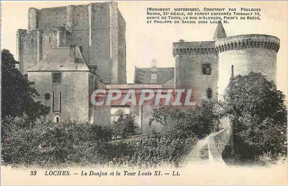 Loches — Le Donjon et la Tour Louis XI — LL - Recto