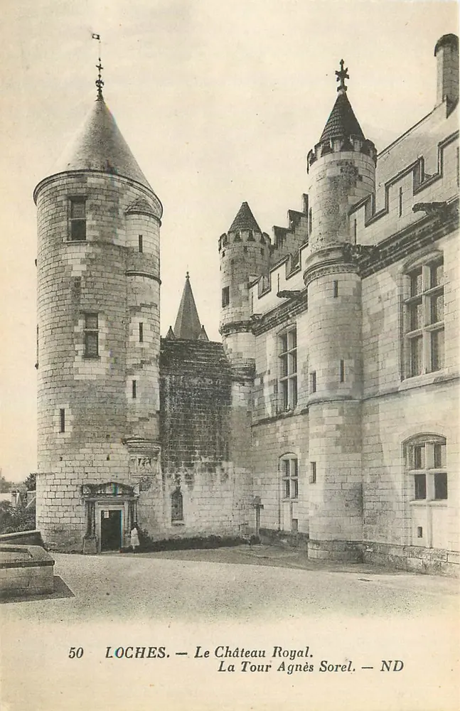 Loches — Das Königliche Schloss. Die Turm Agnès Sorel — ND - Vorderseite