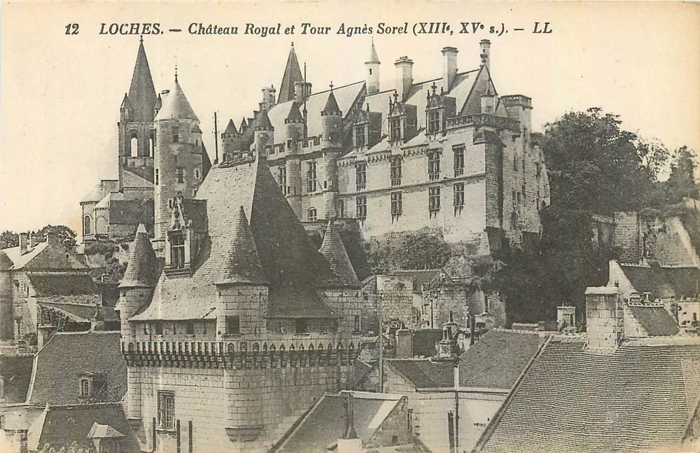Loches — Königliches Schloss und Turm Agnès Sorel (13., 15. Jh.) — LL - Vorderseite