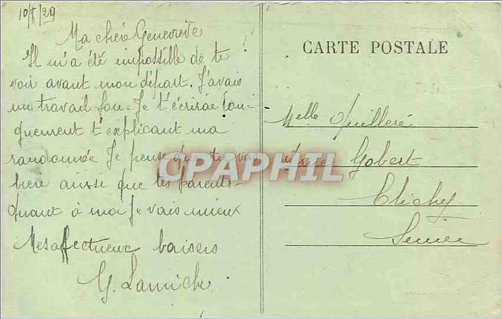 Dieppe — Vue générale prise du vieux château — Semaine du Poisson - Verso