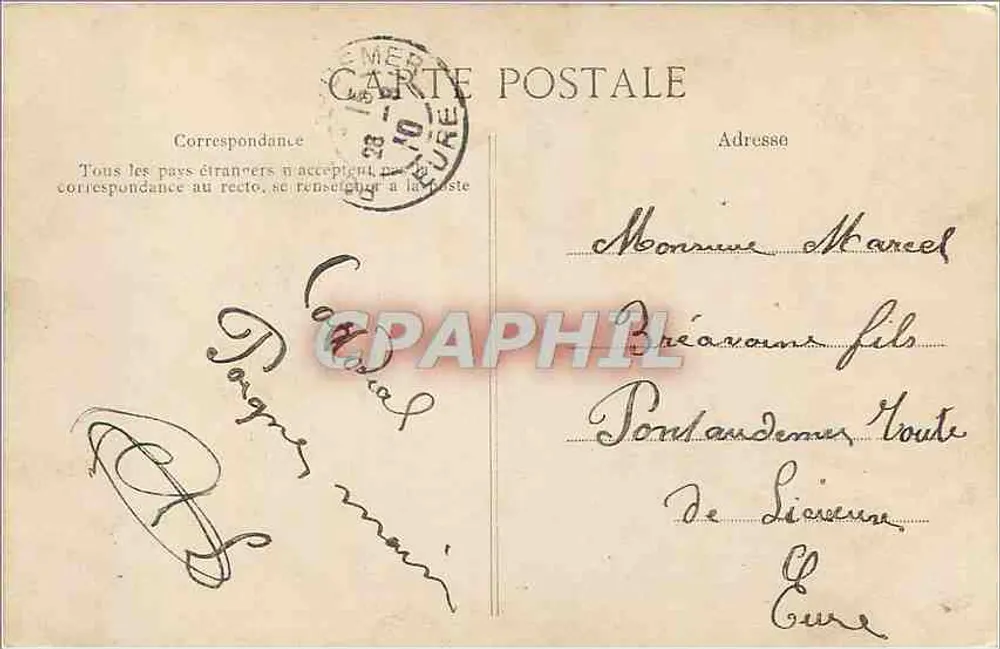 Versalhes — O Palácio — E.D. n°1 - Verso