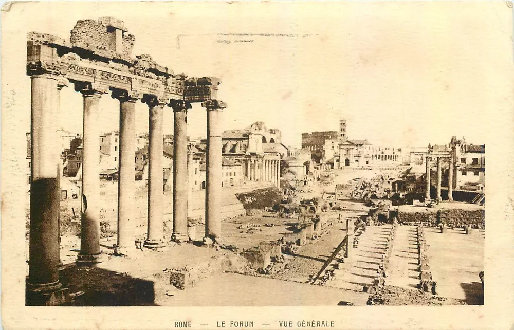 रोम — फोरम — फोरम का सामान्य दृश्य — ब्राउन & सी. इम्प्रिंट. एडिट. (सीरीज़) - आगे