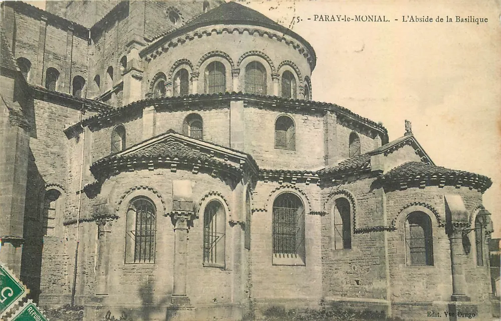 Paray-le-Monial — Absydę Bazyliki — Wyd. Yves Drago, nr 15 - Awers