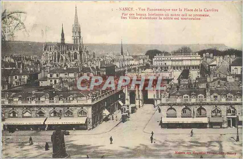 NANCY - Panoramablick auf die Place de la Carrière — Maison des Maussus Rémois, Verlag Nancy - Vorderseite
