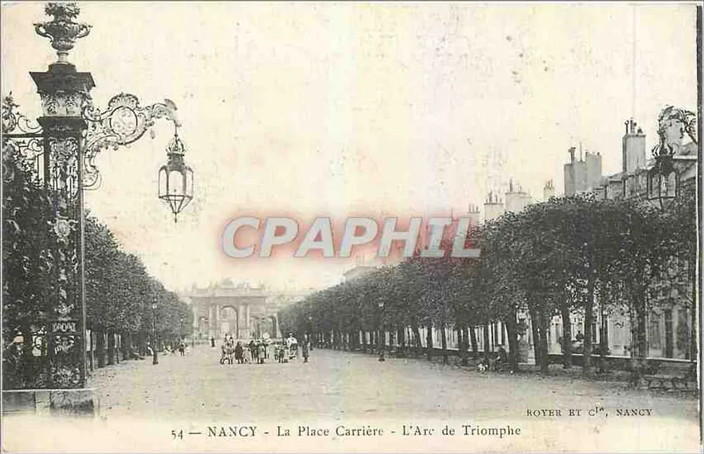 NANCY - De Carrièreplein - Het Triomfboog — ROYER ET Cie, NANCY - Voorkant