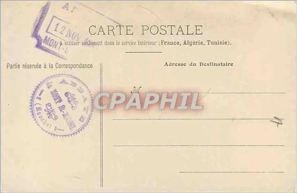 Monte-Santo-Michel - O Charnier — Coleção H. L. M. - Verso