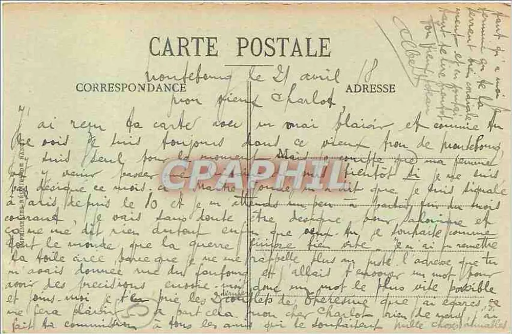 Cherbourg — A Ilha Pelée em tempo de tempestade — Coleção F. C., Cherbourg - Verso