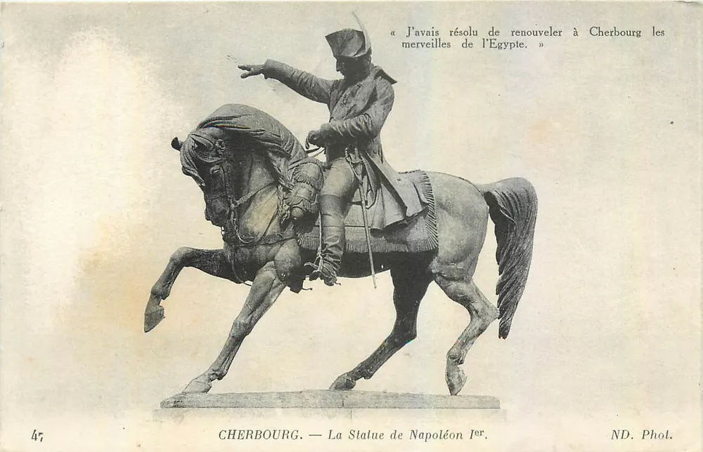 Cherbourg — De Beeld van Napoleon I — ND. Fot. - Voorkant