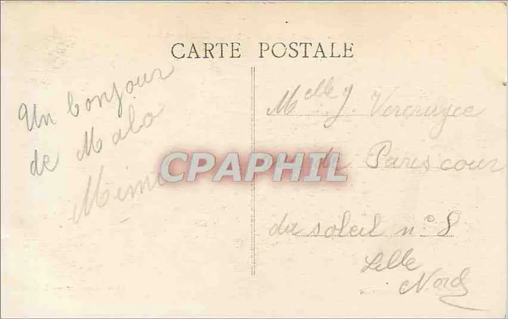 MALO-les-BAINS (Nord) — Der Kiosk und das Casino — Fot. Combier — Mâcon - Rückseite