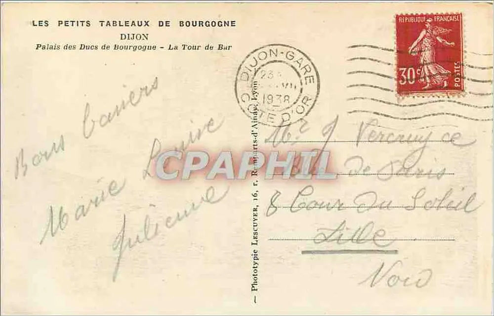 Dijon - Schloss der Herzöge von Burgund - Der Barhof - Rückseite