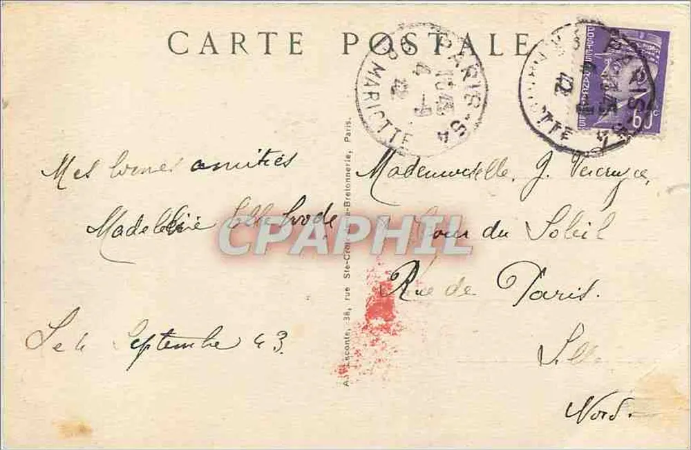 Paris — Torre Eiffel — Foy, n°12 - Verso