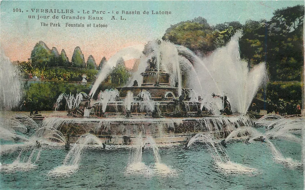 Versailles - Le Parc - Le Bassin de Latone - A.L. - n°104 - Recto