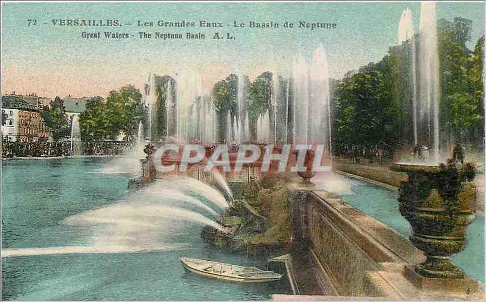 Versailles — As Grandes Águas - O Bassin de Netuno — A. L. - Frente