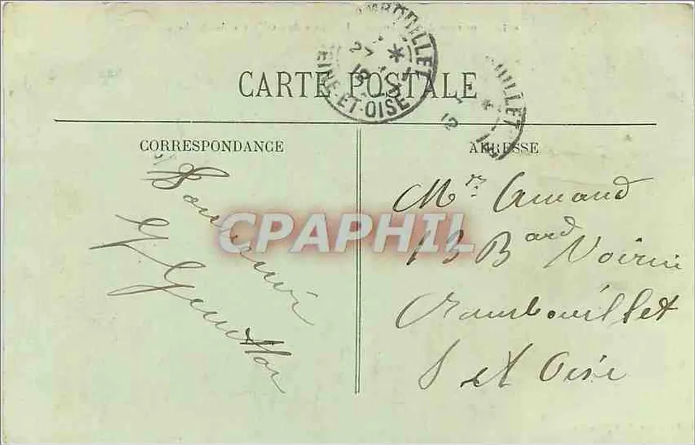 Umgebung von Cherbourg - Der Leuchtturm Goury und die Felsen — Sammlung P. B. Cherbourg - Rückseite