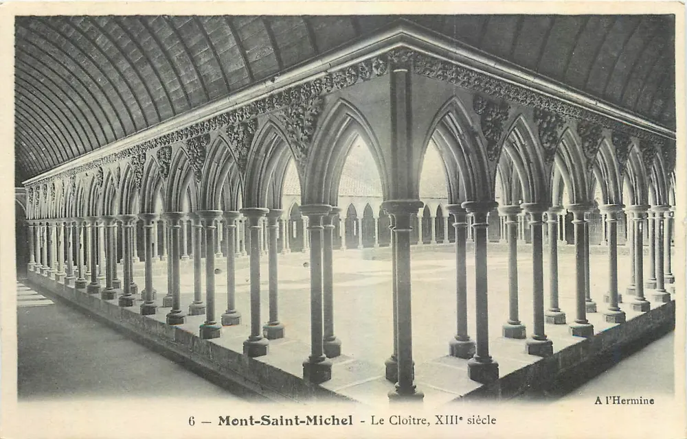Monte-Santo-Michel — O Claustro, século XIII — A l’Herminé, n°6 - Frente