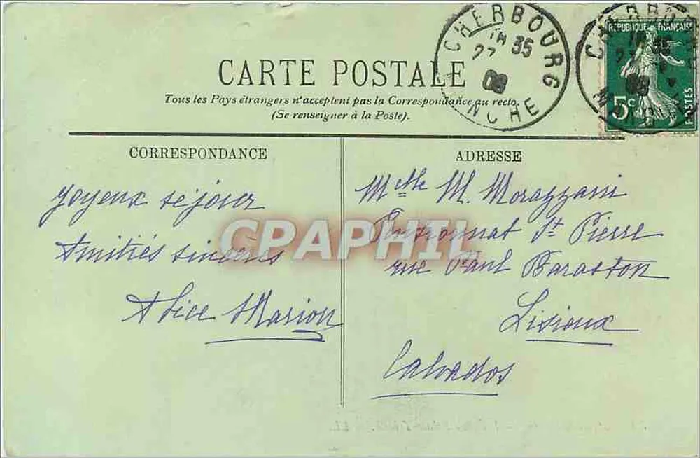Cherbourg — Igreja de Santa Trindade — LL. n°59 - Verso