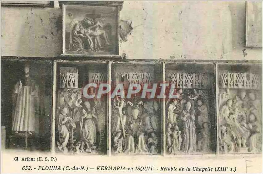 Kermaria-en-Isquit — Altar der Kapelle (13. Jahrhundert) — Cl. Arthur (H. S. P.) - Vorderseite