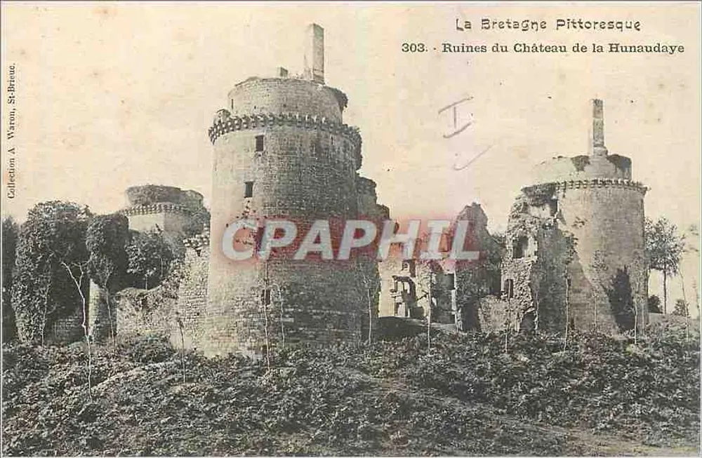 Ruinen des Schlosses Hunaudaye — Saint-Brieuc — Sammlung A. Wann - Vorderseite