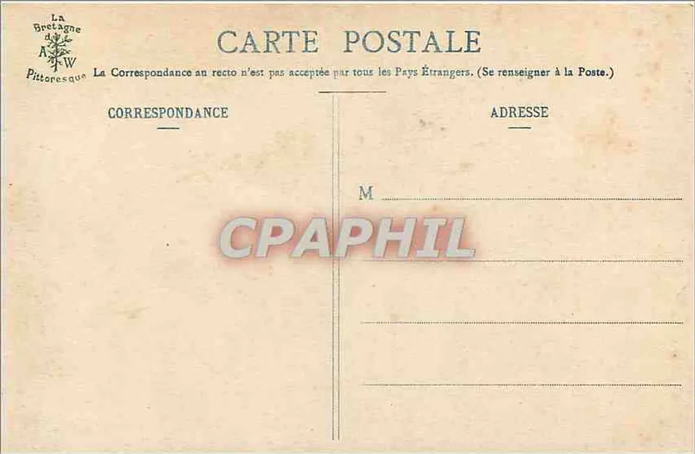 Ruinen des Schlosses Hunaudaye — Saint-Brieuc — Sammlung A. Wann - Rückseite