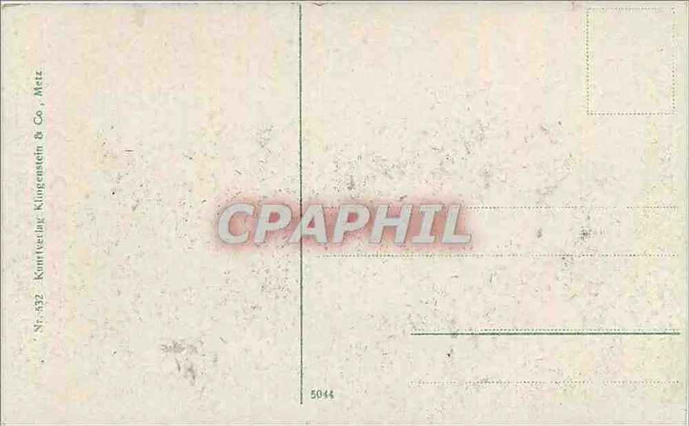 Porta da Cidade — Metz — editor Klingenstein & Co. n° 592 - Verso