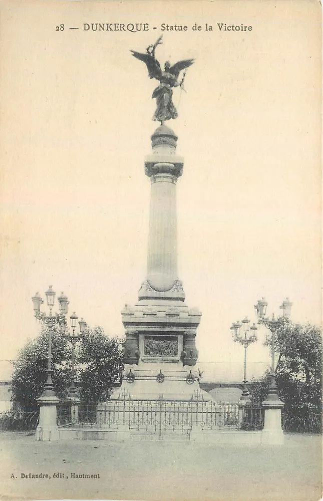 Dunkierka - Pomnik Zwycięstwa — A. Dellandré, wyd., Hautmont, n°28 - Awers