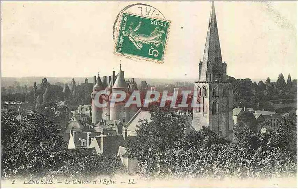LANGEAIS — Le Château et l'Église — LL. - Recto