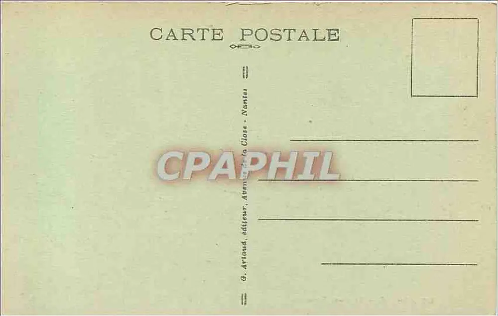 BREST — O Ponte Nacional — G. Artoud, editor, Nantes — n° 530 - Verso