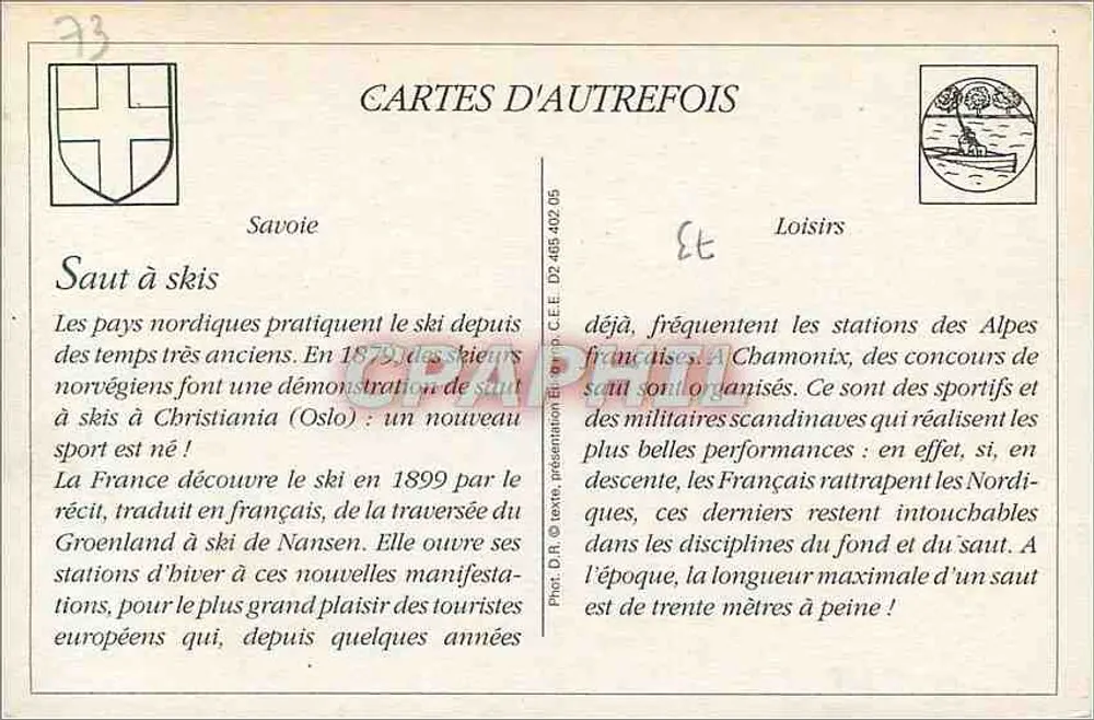 Skok na sankach — Skok — J. J. 5588 — Juillien Fères, Fot. Wydawcy, Genewa - Rewers