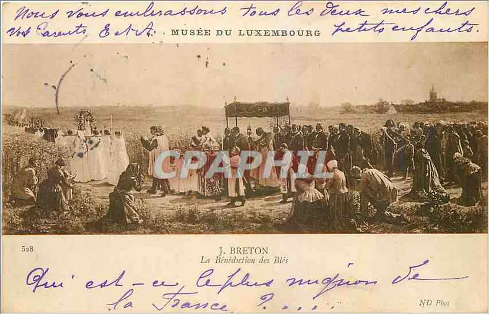 La Bénédiction des Blés — Musée du Luxembourg — J. Breton, n°598 - Recto