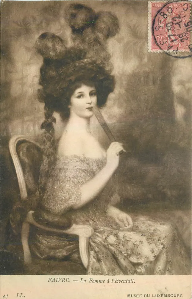 Die Frau mit dem Fächer — Musée du Luxembourg — Faivre, n°44 LL - Vorderseite