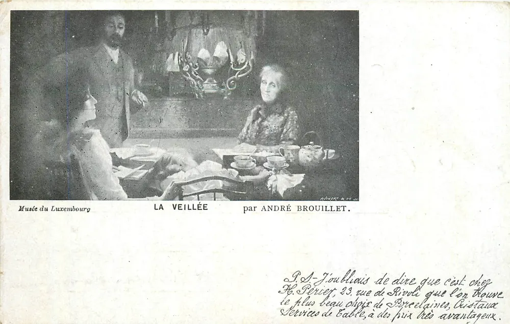 La Veillée — Museo del Luxembourg — di André Brouillet - Recto