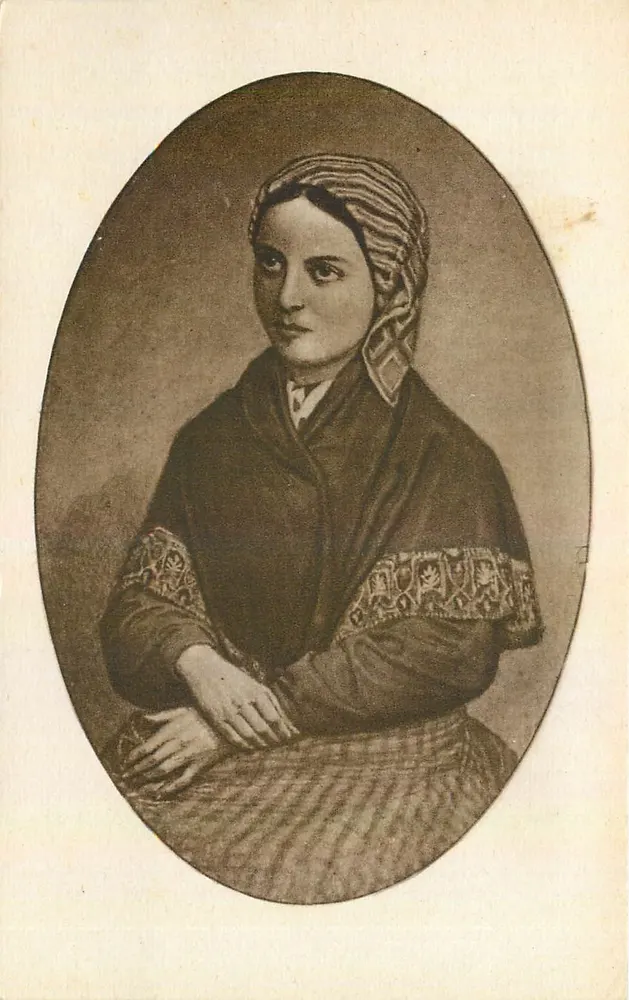 Retrato de Bernadette Soubirous — Lourdes — Edição do Palácio do Nosaire - Frente