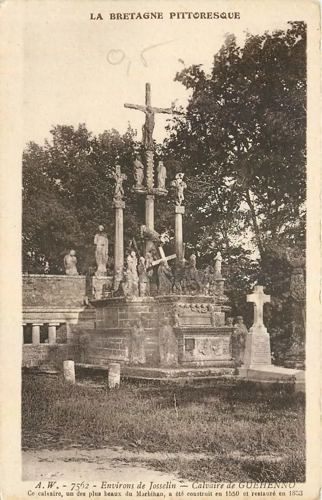 Calvaire de Guehenno — Environs de Josselin — A Bretanha Pitoresca - Frente