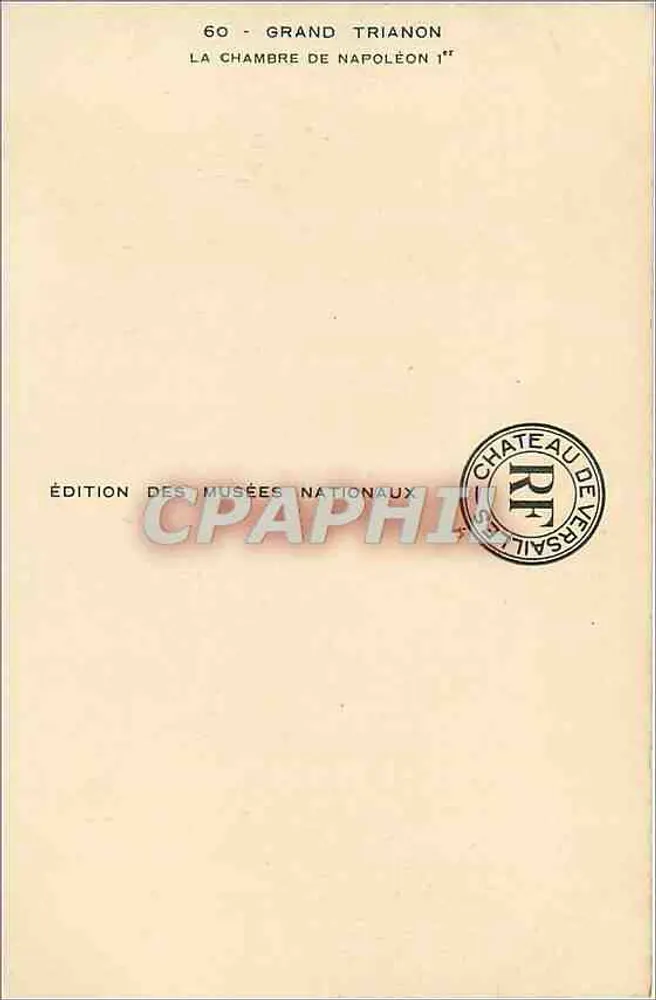 Grand Trianon — La Chambre de Napoléon Ier — Édition des Musées Nationaux - Verso