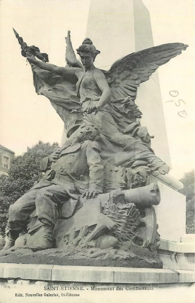 Saint-Étienne - Monument dos Combatentes — editor Nouvelles Galeries, St-Étienne - Frente