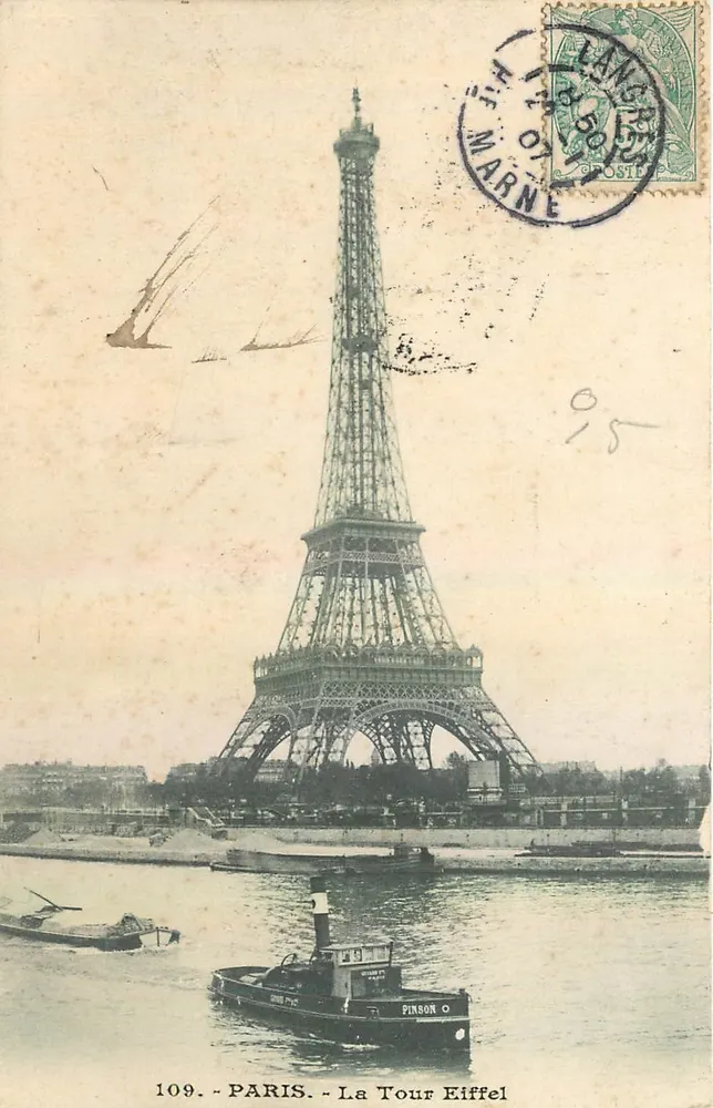 Paris - A Torre Eiffel — editor desconhecido, n° 109 - Frente
