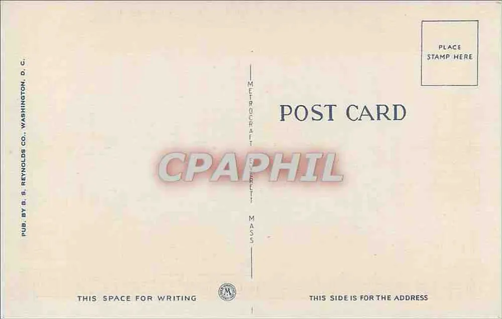 U.S. Capitol and Senate Office Building — Washington, D.C. — Metrocraft Pub. by B. S. Reynolds Co. - Verso