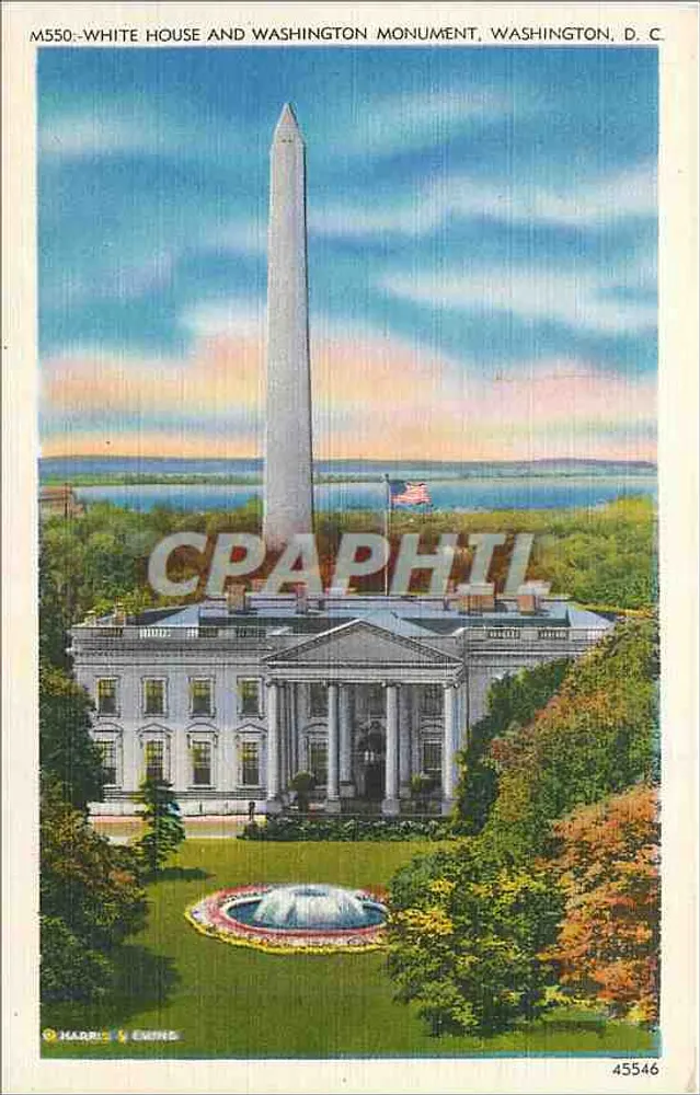 White House e monumento di Washington — Harris & Ewing, n° 45546 - Recto