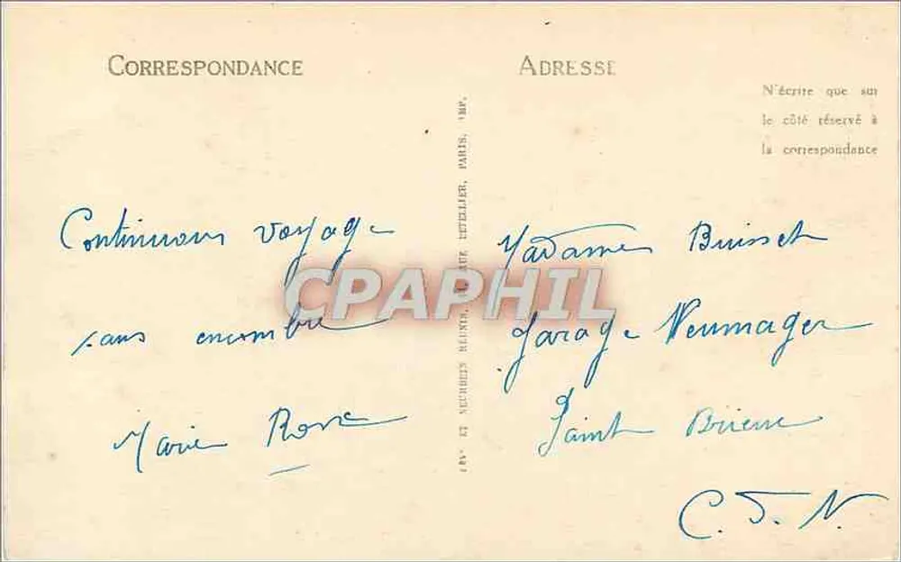 La Baule — A Praia e o Boulevard de l'Esplanade — editor NUCHEZ & HETTELLER, n°158 - Verso