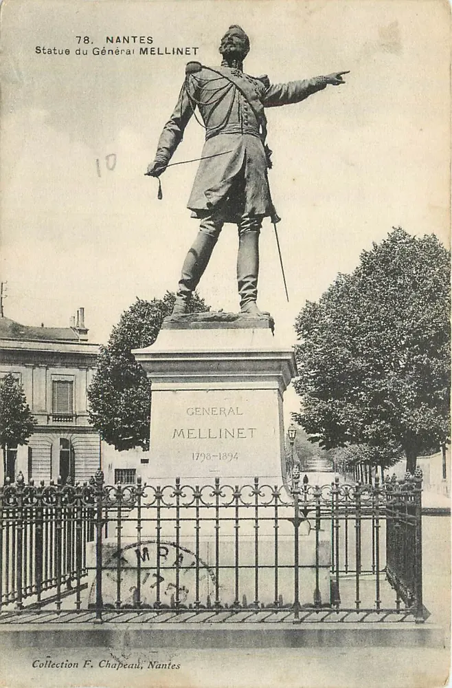 Nantes — Estátua do Geral Mellinet — Coleção F. Chapeau - Frente