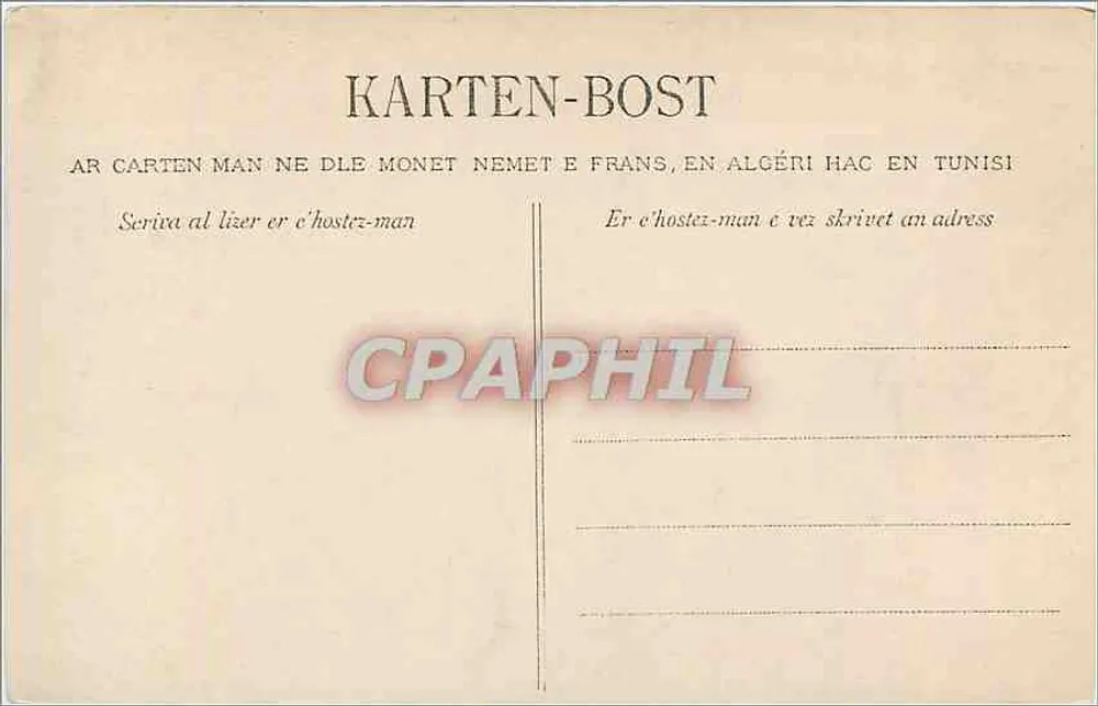 VANNES - Fachada da Catedral São Pedro — Coleção V. A. Quimper, n° 2363 - Verso