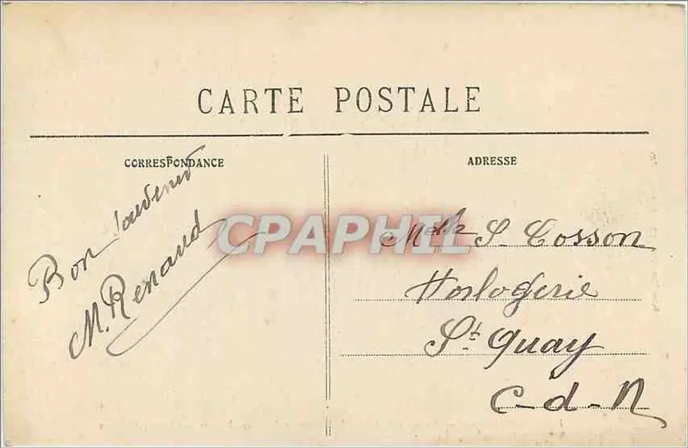Poitiers (Vienne) — Valley of the Clain - View Taken at the Ruins of the Old Castle and Coteaux de l'Accueil Mirebalaise — Jules Pahouhon, publisher, no. 745 - Back