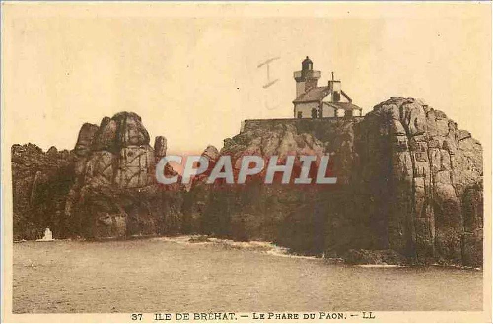 Ilha de Bréhat — O Farol do Pavão — LL - Frente