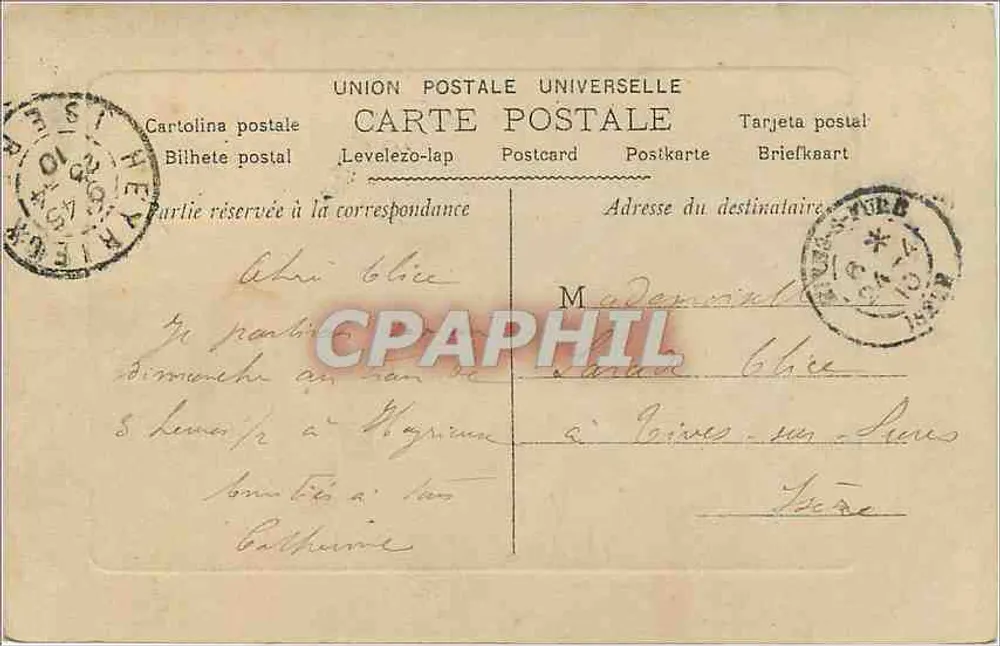 Casal em traje da época — editor Léder, n° 301 - Verso