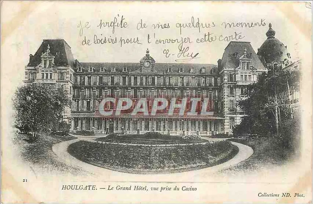 Houlgate — Das Grand Hotel, Ansicht vom Casino — Collections ND. Phot. n°21 - Vorderseite