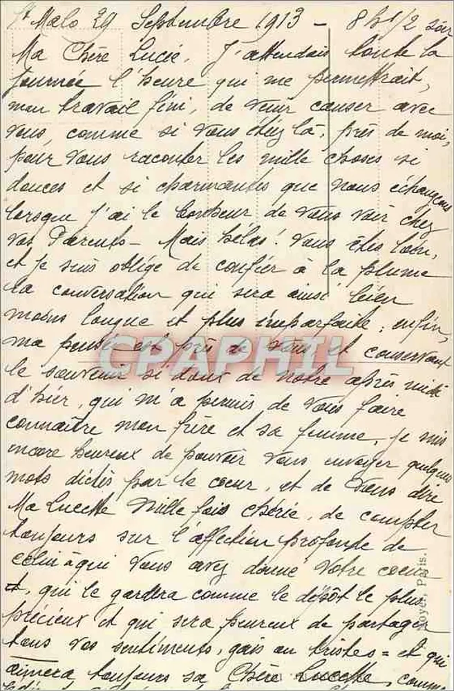 Criança empurrando uma menina em um trenó — ilustração — editor desconhecido - Verso